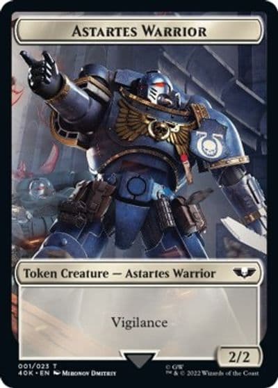 Astartes Warrior 001 Cherubael Double Sided Token Surge Foil Universes Beyond: Warhammer 40,000 Magic card
