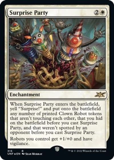 Surprise Party Galaxy Foil Unfinity Magic card