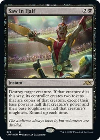 Saw in Half Galaxy Foil Unfinity Magic card