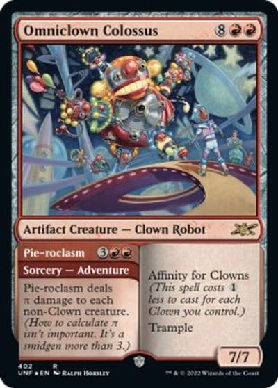 Omniclown Colossus Galaxy Foil Unfinity Magic card