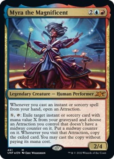 Myra the Magnificent Galaxy Foil Unfinity Magic card