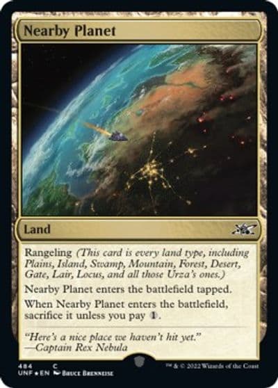 Nearby Planet Galaxy Foil Unfinity Magic card