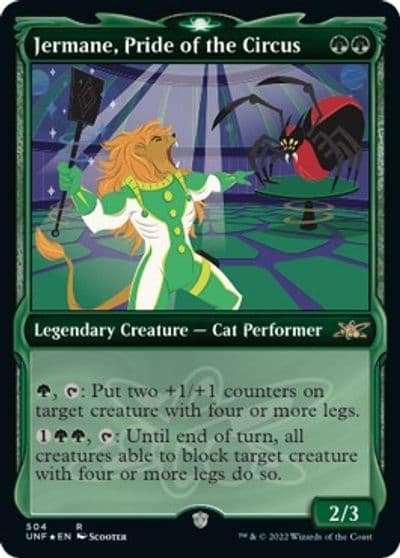 Jermane Pride of the Circus Showcase Galaxy Foil Unfinity Magic card