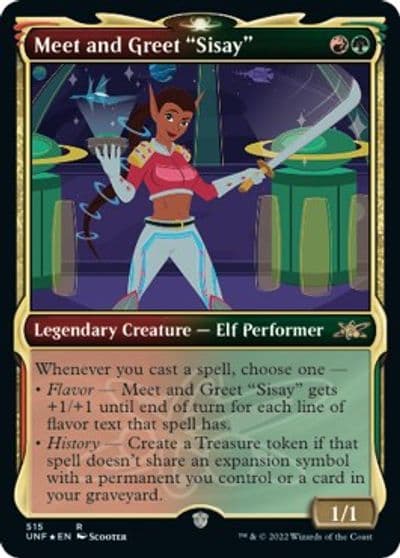 Meet and Greet Sisay Showcase Galaxy Foil Unfinity Magic card