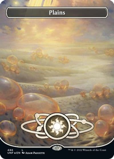 Plains 486 Borderless Galaxy Foil Unfinity Magic card