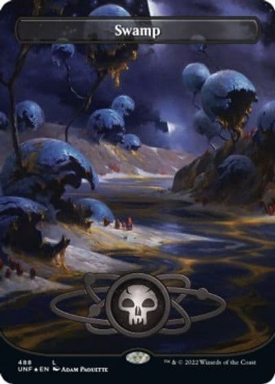 Swamp 488 Borderless Galaxy Foil Unfinity Magic card