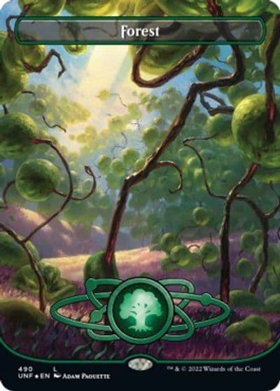 Forest 490 Borderless Galaxy Foil Unfinity Magic card
