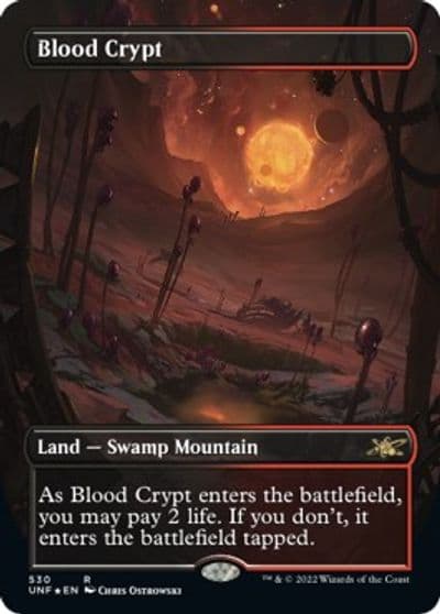 Blood Crypt Borderless Galaxy Foil Unfinity Magic card