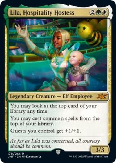 Lila Hospitality Hostess Unfinity Magic card