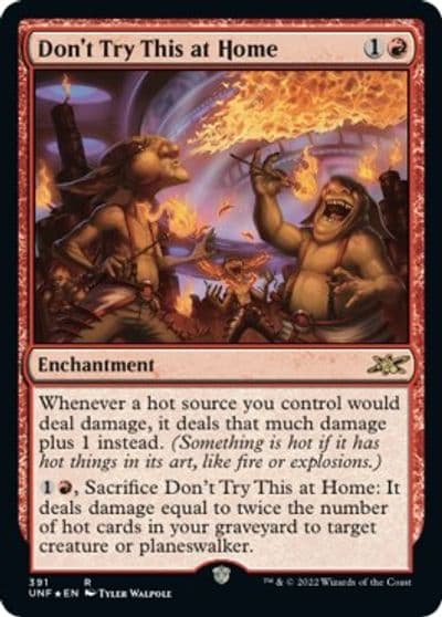 Dont Try This at Home Galaxy Foil Unfinity Magic card