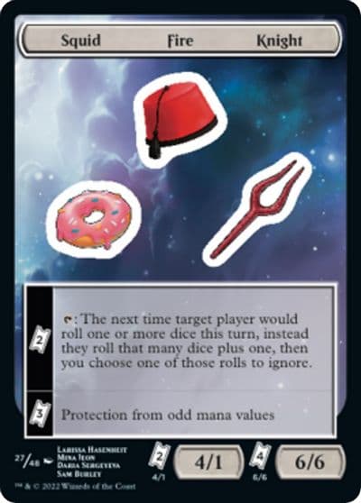 Squid Fire Knight Unfinity Magic card