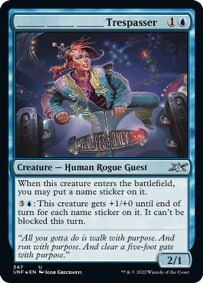 _______ _______ _______ Trespasser Galaxy Foil Unfinity Magic card