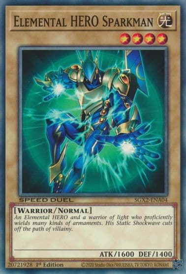 Elemental HERO Sparkman Speed Duel GX: Midterm Paradox Yu-Gi-Oh! card