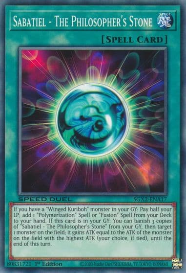 Sabatiel The Philosophers Stone Speed Duel GX: Midterm Paradox Yu-Gi-Oh! card