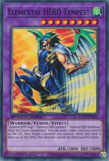 Elemental HERO Tempest Speed Duel GX: Midterm Paradox Yu-Gi-Oh! card