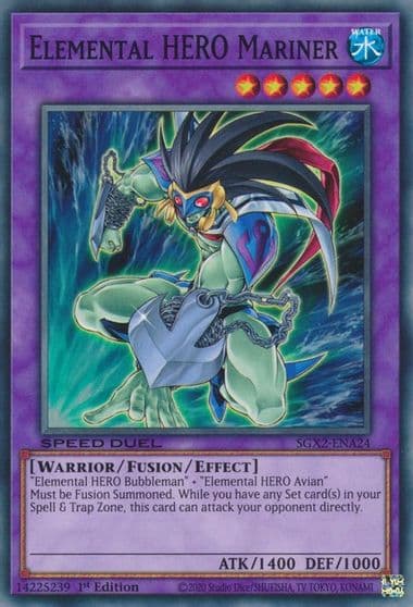 Elemental HERO Mariner Speed Duel GX: Midterm Paradox Yu-Gi-Oh! card