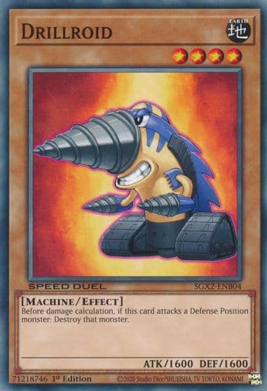 Drillroid Speed Duel GX: Midterm Paradox Yu-Gi-Oh! card