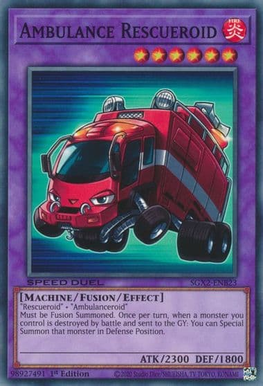 Ambulance Rescueroid Speed Duel GX: Midterm Paradox Yu-Gi-Oh! card
