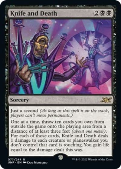 Knife and Death Unfinity Magic card
