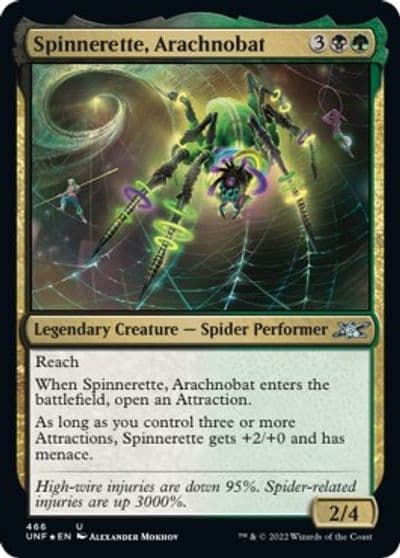 Spinnerette Arachnobat Galaxy Foil Unfinity Magic card