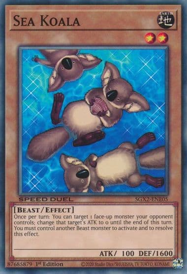 Sea Koala Speed Duel GX: Midterm Paradox Yu-Gi-Oh! card