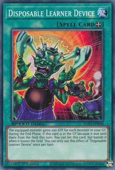 Disposable Learner Device Speed Duel GX: Midterm Paradox Yu-Gi-Oh! card