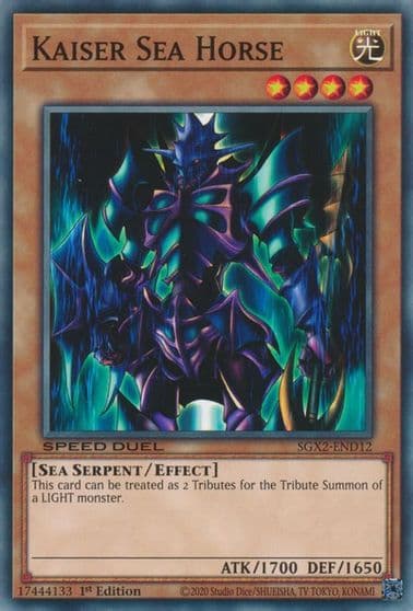 Kaiser Sea Horse Speed Duel GX: Midterm Paradox Yu-Gi-Oh! card
