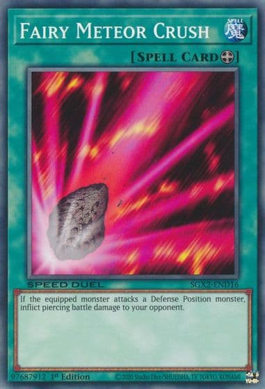 Fairy Meteor Crush Speed Duel GX: Midterm Paradox Yu-Gi-Oh! card