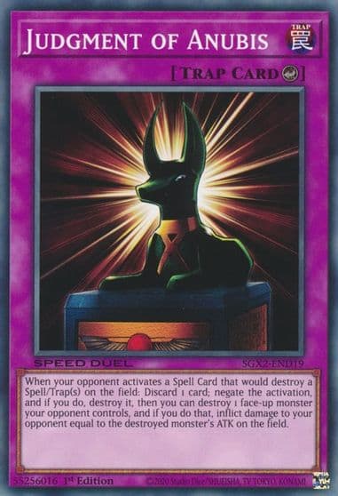 Judgment of Anubis Speed Duel GX: Midterm Paradox Yu-Gi-Oh! card