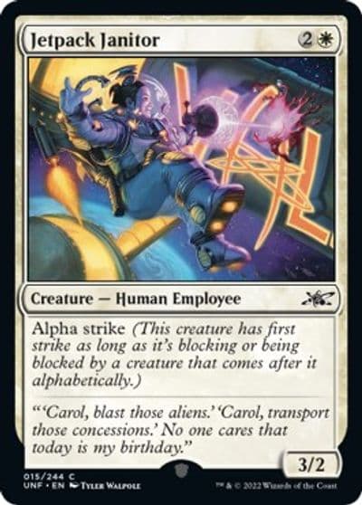 Jetpack Janitor Unfinity Magic card