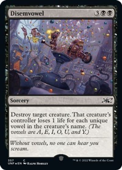 Disemvowel Galaxy Foil Unfinity Magic card