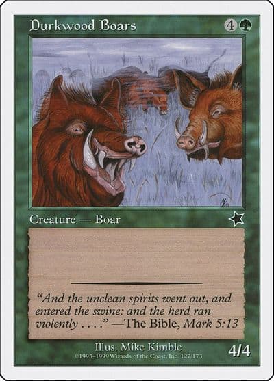Durkwood Boars Starter 1999 Magic card