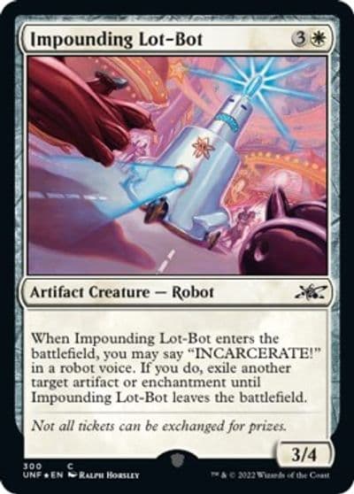 Impounding Lot Bot Galaxy Foil Unfinity Magic card