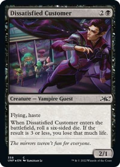 Dissatisfied Customer Galaxy Foil Unfinity Magic card