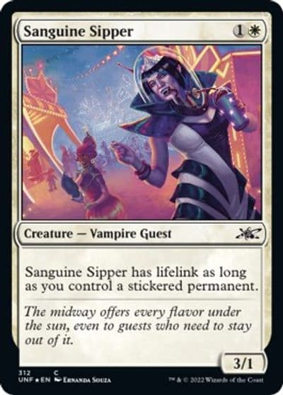 Sanguine Sipper Galaxy Foil Unfinity Magic card