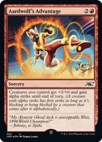 Aardwolfs Advantage Galaxy Foil Unfinity Magic card
