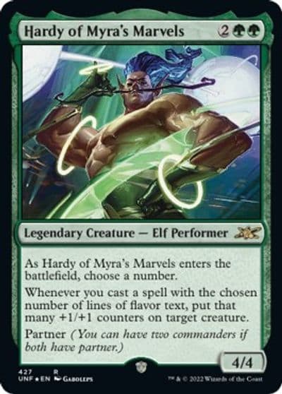 Hardy of Myras Marvels Galaxy Foil Unfinity Magic card
