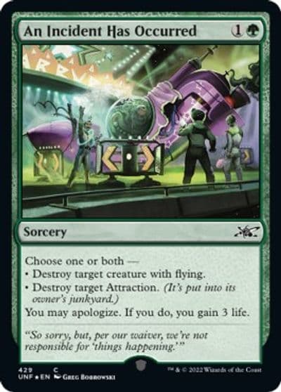 An Incident Has Occurred Galaxy Foil Unfinity Magic card