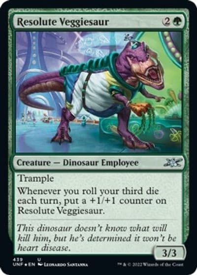 Resolute Veggiesaur Galaxy Foil Unfinity Magic card