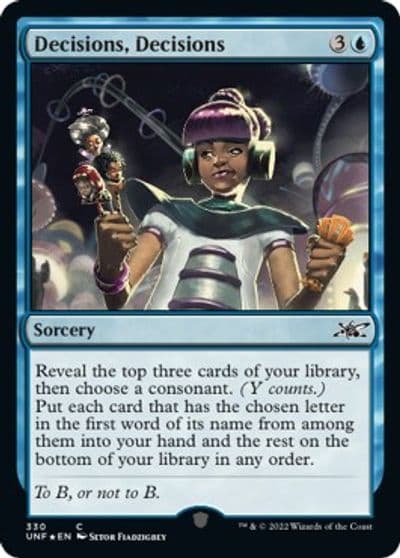 Decisions Decisions Galaxy Foil Unfinity Magic card