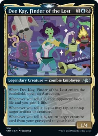 Dee Kay Finder of the Lost Showcase Galaxy Foil Unfinity Magic card