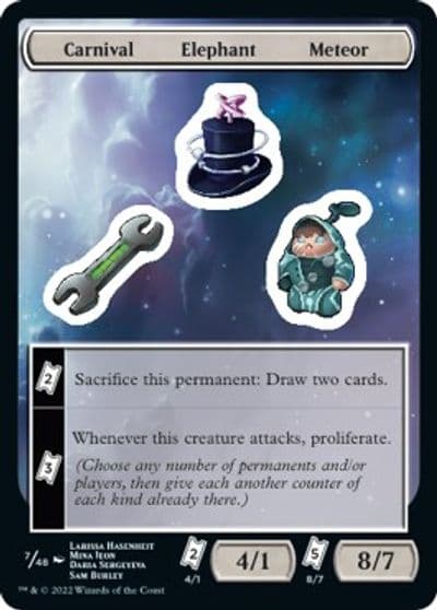 Carnival Elephant Meteor Unfinity Magic card