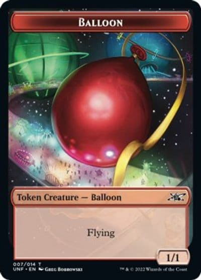 Balloon Token Unfinity Magic card