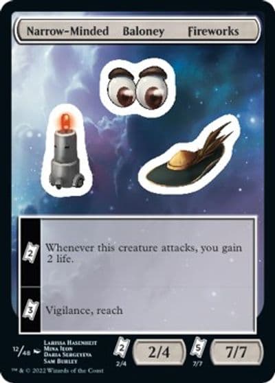 Narrow Minded Baloney Fireworks Unfinity Magic card