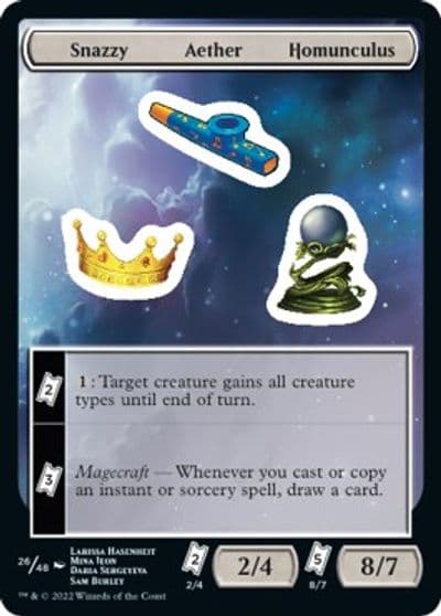 Snazzy Aether Homunculus Unfinity Magic card