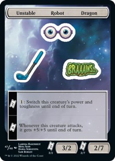 Unstable Robot Dragon Unfinity Magic card
