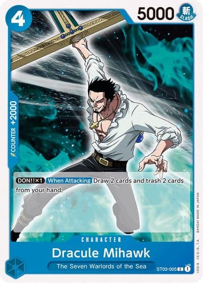 Dracule Mihawk Starter Deck 3: The Seven Warlords of The Sea One Piece card