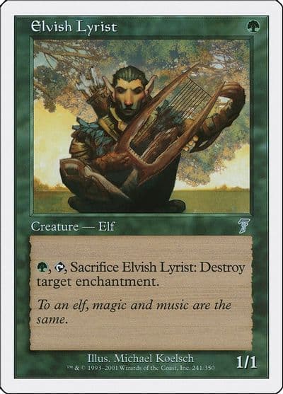Elvish Lyrist 7th Edition Magic card