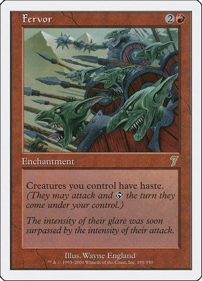 Fervor 7th Edition Magic card
