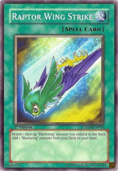 Raptor Wing Strike Crimson Crisis Yu-Gi-Oh! card
